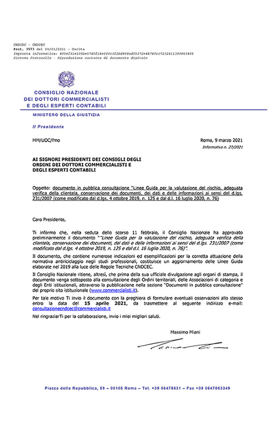 Comunicazione CNDCEC