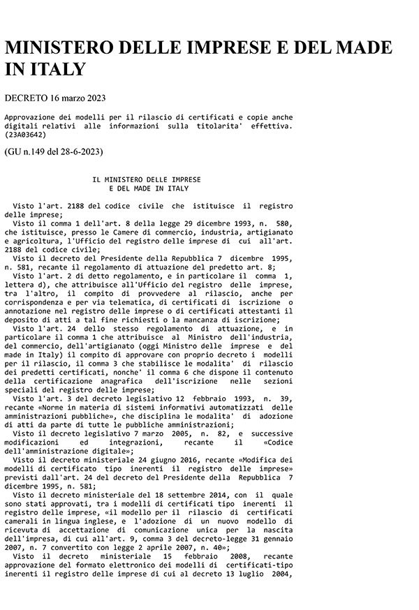 Decreto ministeriale 16 aprile