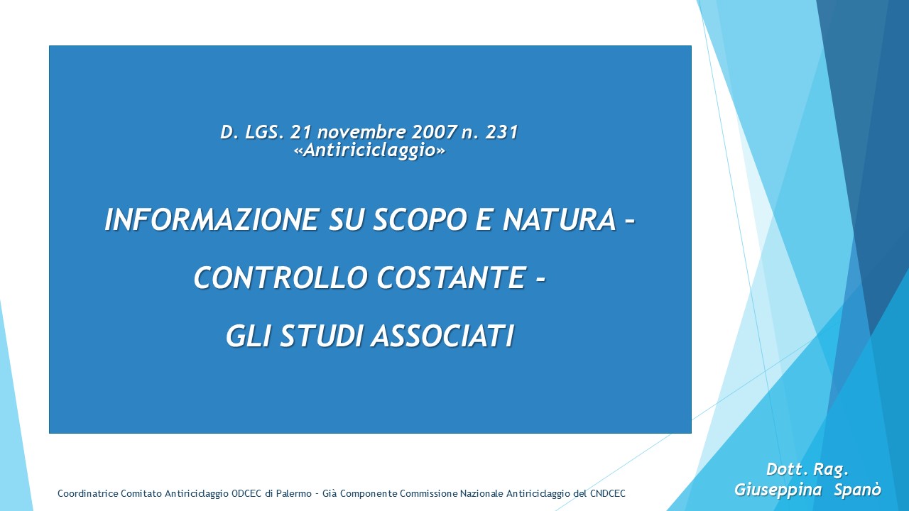 Informazione su scopo e natura, Controllo costante e Studi associati